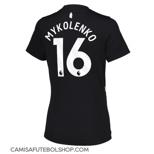 Camisa de time de futebol Everton Vitaliy Mykolenko #16 Replicas 3º Equipamento Feminina 2025-26 Manga Curta